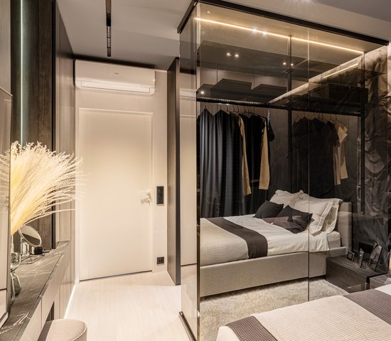 Выключатель двухклавишный проходной (черный матовый) (W1122008)