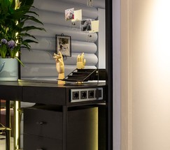 Выключатель одноклавишный проходной (черный матовый) (W1112008)