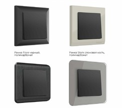 Выключатель одноклавишный проходной (черный матовый) (W1112008)