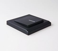 Выключатель одноклавишный с подсветкой (черный матовый) (W1110108)