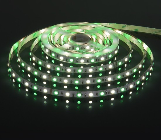 Лента светодиодная 60Led 14,4W IP20 RGB 6500K холодный белый (5050+5050 24V 60Led 14,4W IP20 RGBW)