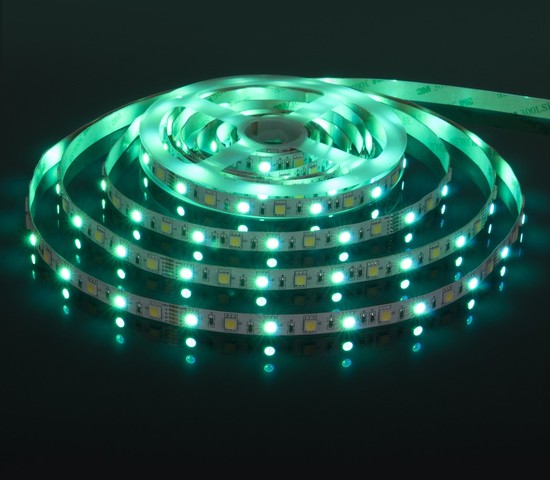 Лента светодиодная 60Led 14,4W IP20 RGB 6500K холодный белый (5050+5050 24V 60Led 14,4W IP20 RGBW)