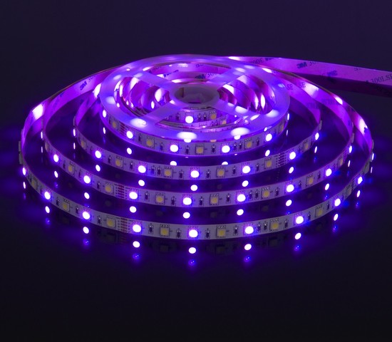 Лента светодиодная 60Led 14,4W IP20 RGB 6500K холодный белый (5050+5050 24V 60Led 14,4W IP20 RGBW)