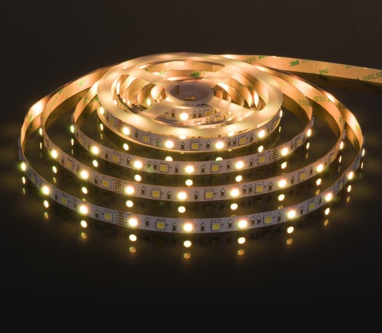 Лента светодиодная 60Led 14,4W IP20 RGB 6500K холодный белый (5050+5050 24V 60Led 14,4W IP20 RGBW)