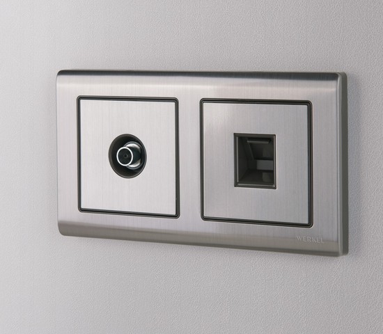 Розетка Ethernet RJ-45 (глянцевый никель) (W1181002)