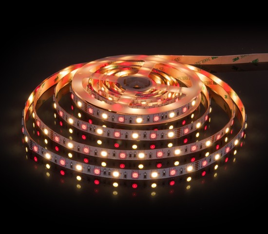 Лента светодиодная 60Led 14,4W IP20 RGB 3300K теплый белый (5050+5050 24V 60Led 14,4W IP20 RGBW)
