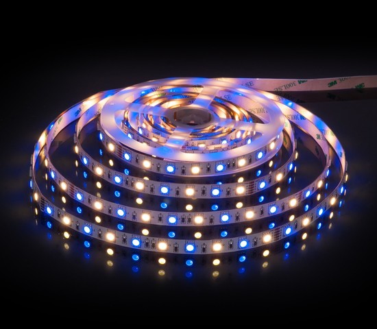 Лента светодиодная 60Led 14,4W IP20 RGB 3300K теплый белый (5050+5050 24V 60Led 14,4W IP20 RGBW)