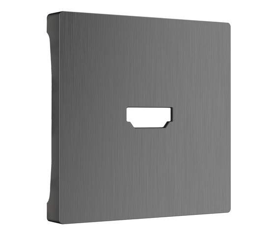 Накладка для розетки HDMI (графит рифленый) (WL04-HDMI-CP)