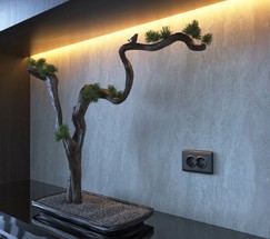 Розетка двойная с заземлением (графит рифленый) (W1172004)