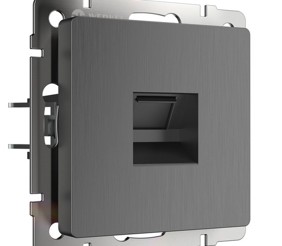Розетка Ethernet RJ-45 (графит рифленый) (W1181004)