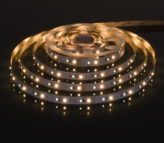 Лента светодиодная 90Led 16W IP20 MIX RGB 3300/6500 теплый белый/холодный белый (5050+2835+2835 90Led 16W IP20 RGBWW)