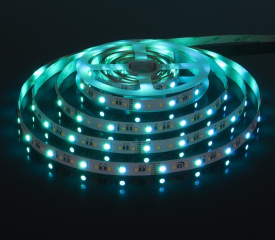 Лента светодиодная 90Led 16W IP20 MIX RGB 3300/6500 теплый белый/холодный белый (5050+2835+2835 90Led 16W IP20 RGBWW)