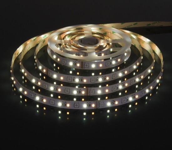Лента светодиодная 90Led 16W IP20 MIX RGB 3300/6500 теплый белый/холодный белый (5050+2835+2835 90Led 16W IP20 RGBWW)