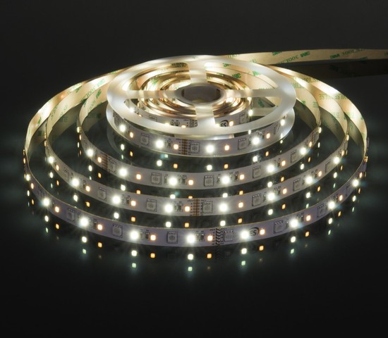 Лента светодиодная 90Led 16W IP20 MIX RGB 3300/6500 теплый белый/холодный белый (5050+2835+2835 90Led 16W IP20 RGBWW)