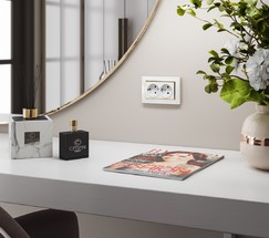 Рамка для двойной розетки Snabb (белый/золото) (W0081933)