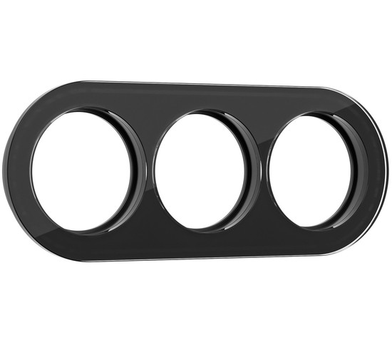 Рамка на 3 поста (Черный) (W0035108)