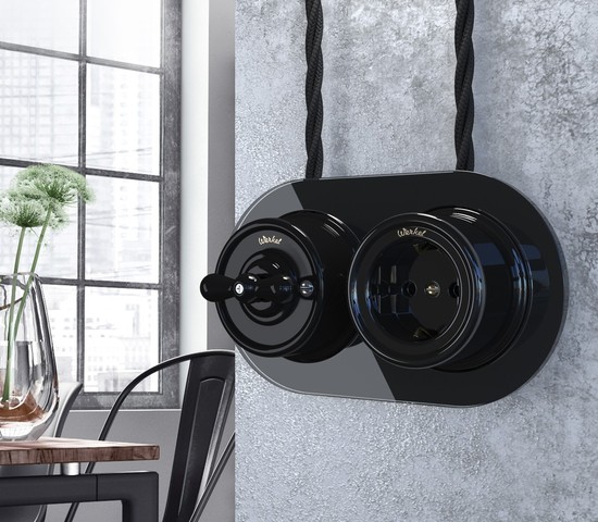 Рамка на 2 поста (Черный) (W0025108)