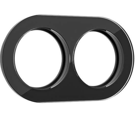 Рамка на 2 поста (Черный) (W0025108)