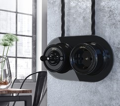 Рамка на 2 поста (Черный) (W0025108)