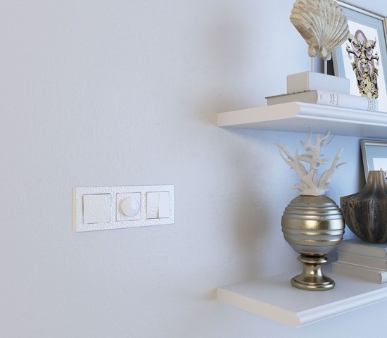 Клавиша для выключателя перекрестного (hammer белый) (W1219001)