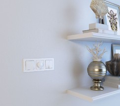 Клавиша для выключателя перекрестного (hammer белый) (W1219001)