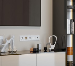 Накладка для розетки USB (hammer белый) (W1279501)