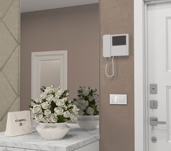 Выключатель двухклавишный с подсветкой (hammer белый) (W1220101)