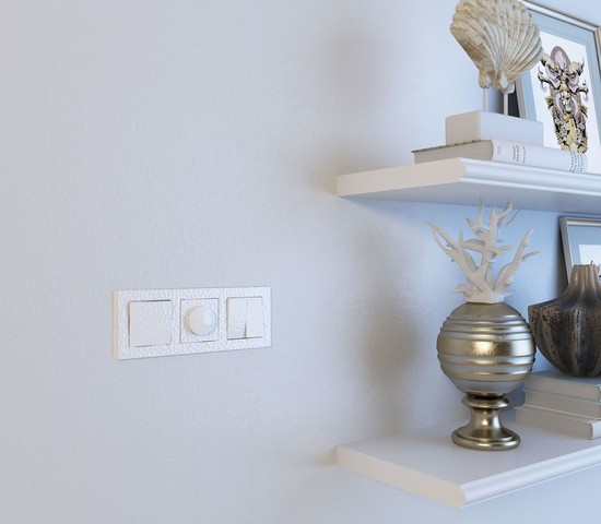 Выключатель одноклавишный проходной (hammer белый) (W1212001)