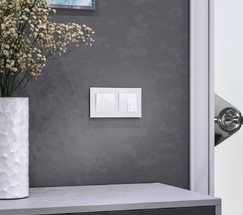 Выключатель одноклавишный проходной с подсветкой (hammer белый) (W1212101)