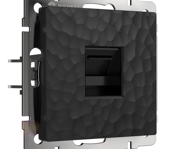 Розетка Ethernet RJ-45 (hammer черный) (W1281008)