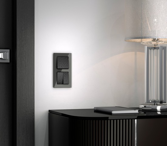 Выключатель одноклавишный (hammer черный) (W1210008)