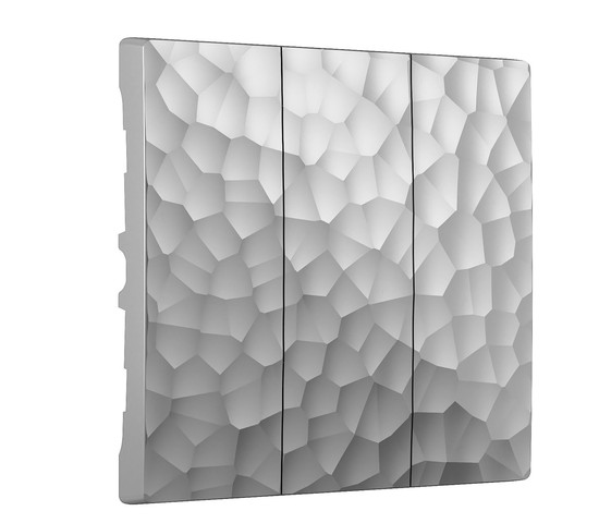 Набор клавиш для выключателя трехклавишного (hammer серебряный) (W1239006)