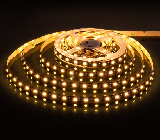 Лента светодиодная 60Led 14,4W IP20 3300K тёплый белый (5050 24V 60Led 14,4W IP20 Black)