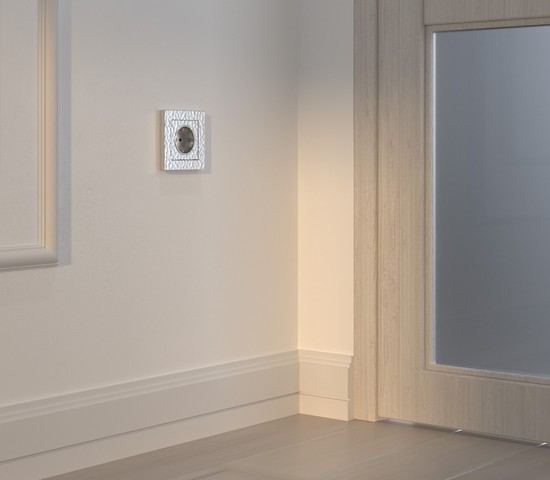 Розетка с заземлением (hammer серебряный) (W1271006)