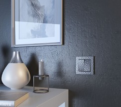 Выключатель двухклавишный (hammer серебряный) (W1220006)