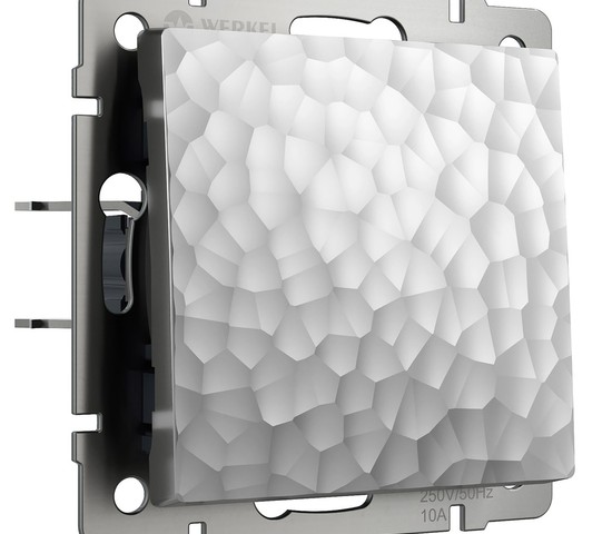 Выключатель одноклавишный проходной (hammer серебряный) (W1212006)