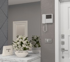 Выключатель одноклавишный проходной с подсветкой (hammer серебряный) (W1212106)