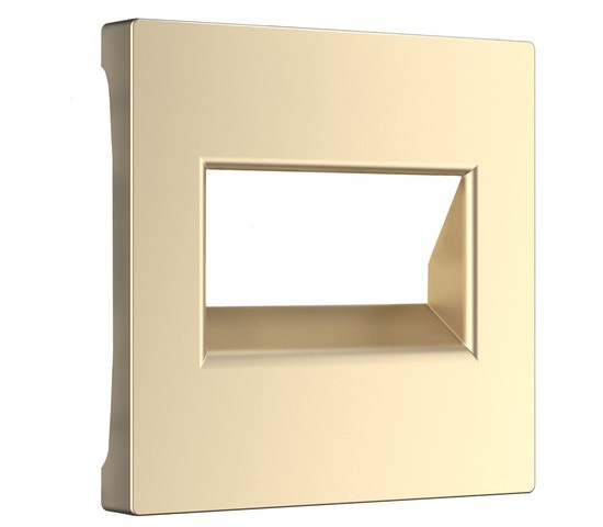 Накладка для двойной розетки Еthernet RJ-45 (шампань) (WL11-RJ45+RJ45-CP)