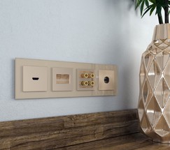 Накладка для розетки HDMI (шампань) (WL11-HDMI-CP)