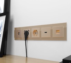 Накладка для розетки USB (шампань) (W1179511)