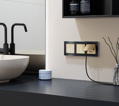 Сенсорный выключатель двухклавишный с подсветкой (шампань) (W4520111)