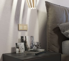 Сенсорный выключатель одноклавишный с подсветкой 1000 Вт (шампань) (W4510011)