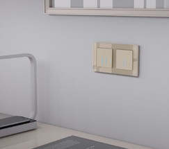 Сенсорный выключатель одноклавишный с функцией Wi-Fi (шампань) (W4510611)