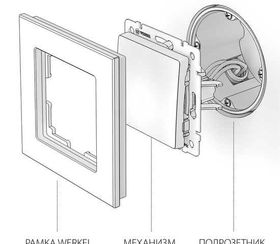Выключатель одноклавишный проходной (шампань) (W1112011)