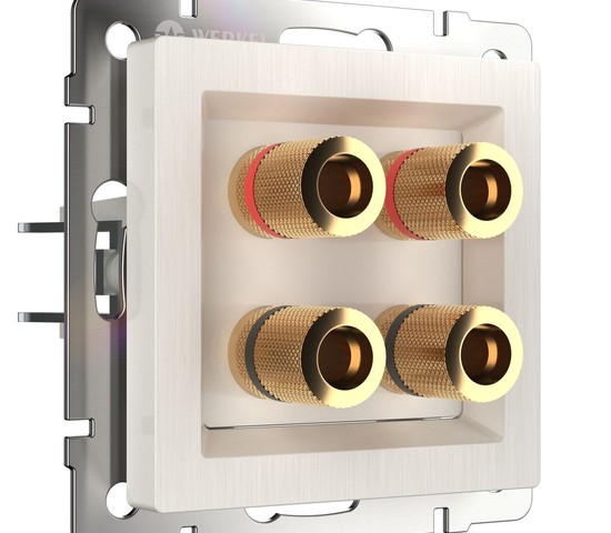 Акустическая розетка (перламутровый рифленый) (WL13-AUDIOx4)