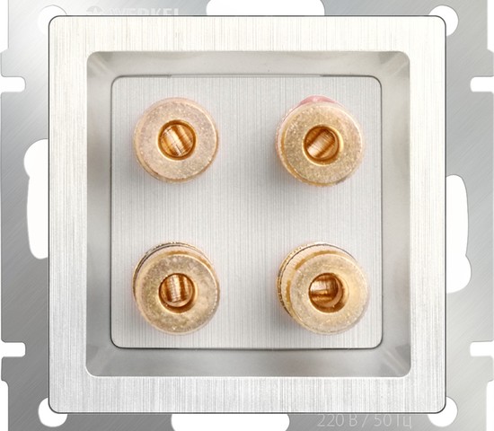 Акустическая розетка (перламутровый рифленый) (WL13-AUDIOx4)