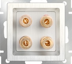 Акустическая розетка (перламутровый рифленый) (WL13-AUDIOx4)