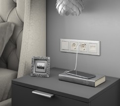 Накладка для розетки USB (перламутровый рифленый) (W1179513)