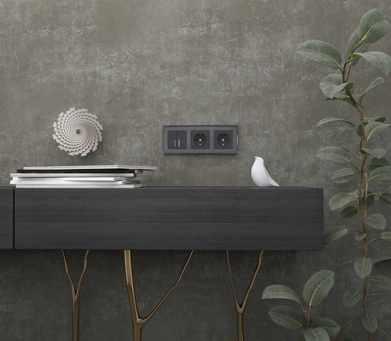 Рамка на 3 поста Diamant (черный) (W0031208)