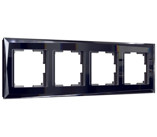 Рамка на 4 поста Diamant (черный) (W0041208)